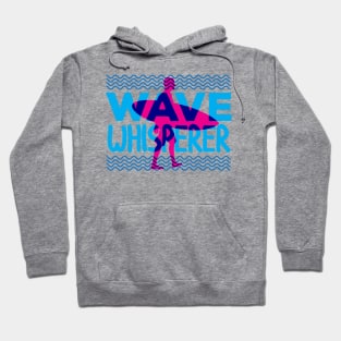 WAVE whisperer retro surfing overprint style Hoodie